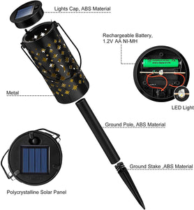 Gigalumi Solar Pathway Lights with Star Moon Spot– Warm White (Set of 6)