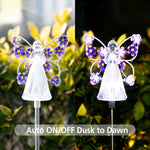 Load image into Gallery viewer, GIGALUMI Solar Angel Garden Stake Lights (Set of 2)
