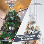 Load image into Gallery viewer, Solpex Christmas Tree Topper Lighted with Star Rotating Snowflake Projector
