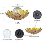 Load image into Gallery viewer, GIGALUMI Lotus Solar Lights Outdoor Garden Decor (Set of 1)
